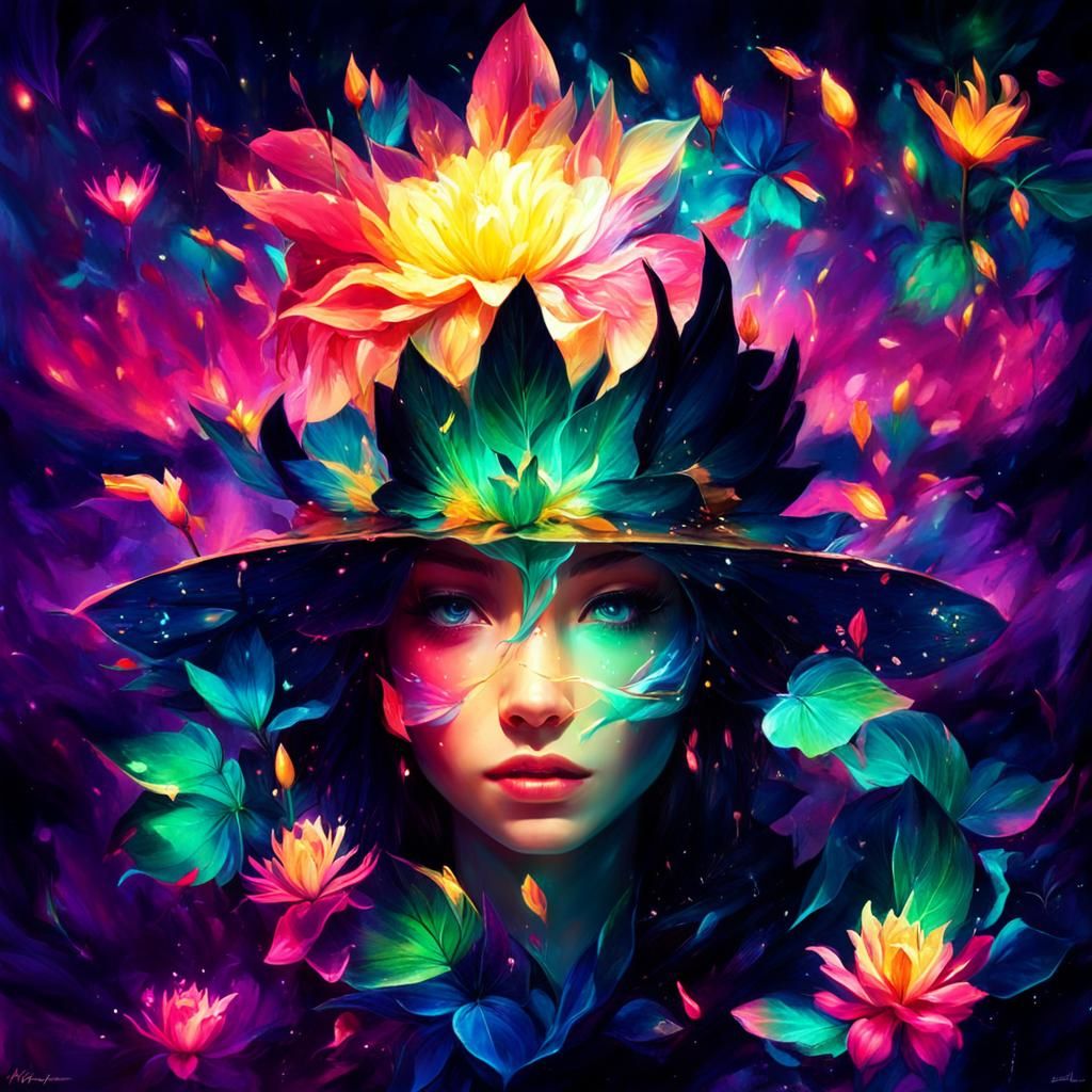 Glowing Magical Flowers in Hyperrealistic Concept Art