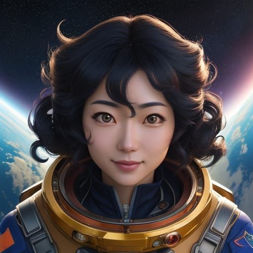 Ghibli-Inspired Astronaut Explores Alien Planet in Vibrant O...