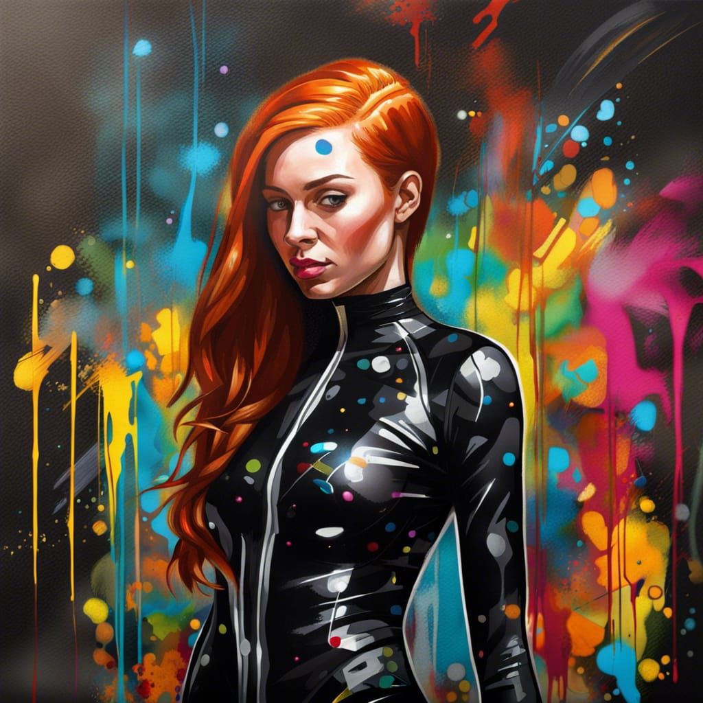 Ginger Haired Spy in Street Art Style