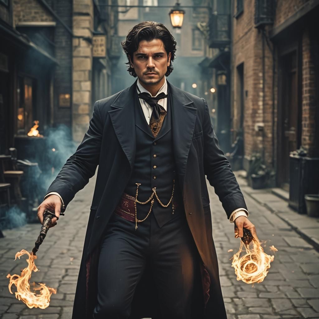 Elegantly Dressed Mage Unveils Arcane Secrets in Cinematic S...