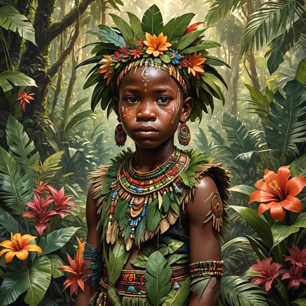 Young Pygmy Girl, Central Africa