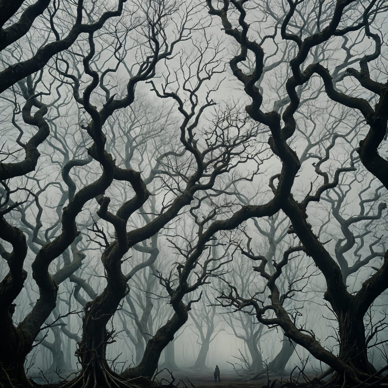 Foreboding Briarwood Forest: Sinister Digital Art