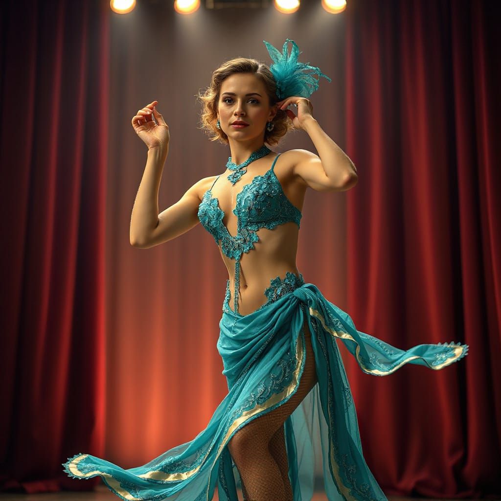 Cabaret Dancer in Art Deco Style