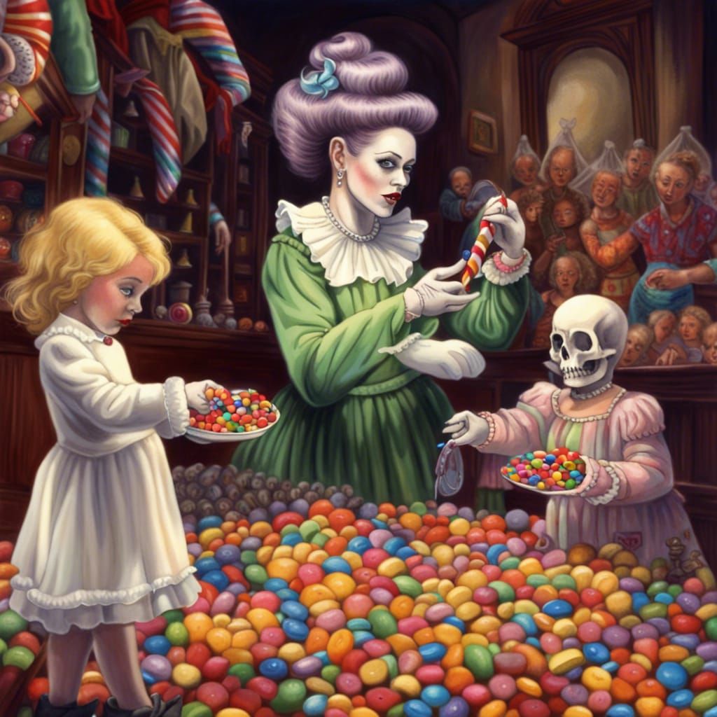 In the evil haunted candy-store
