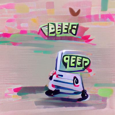 Abstract AI Image Generated From 'Beep' Prompt