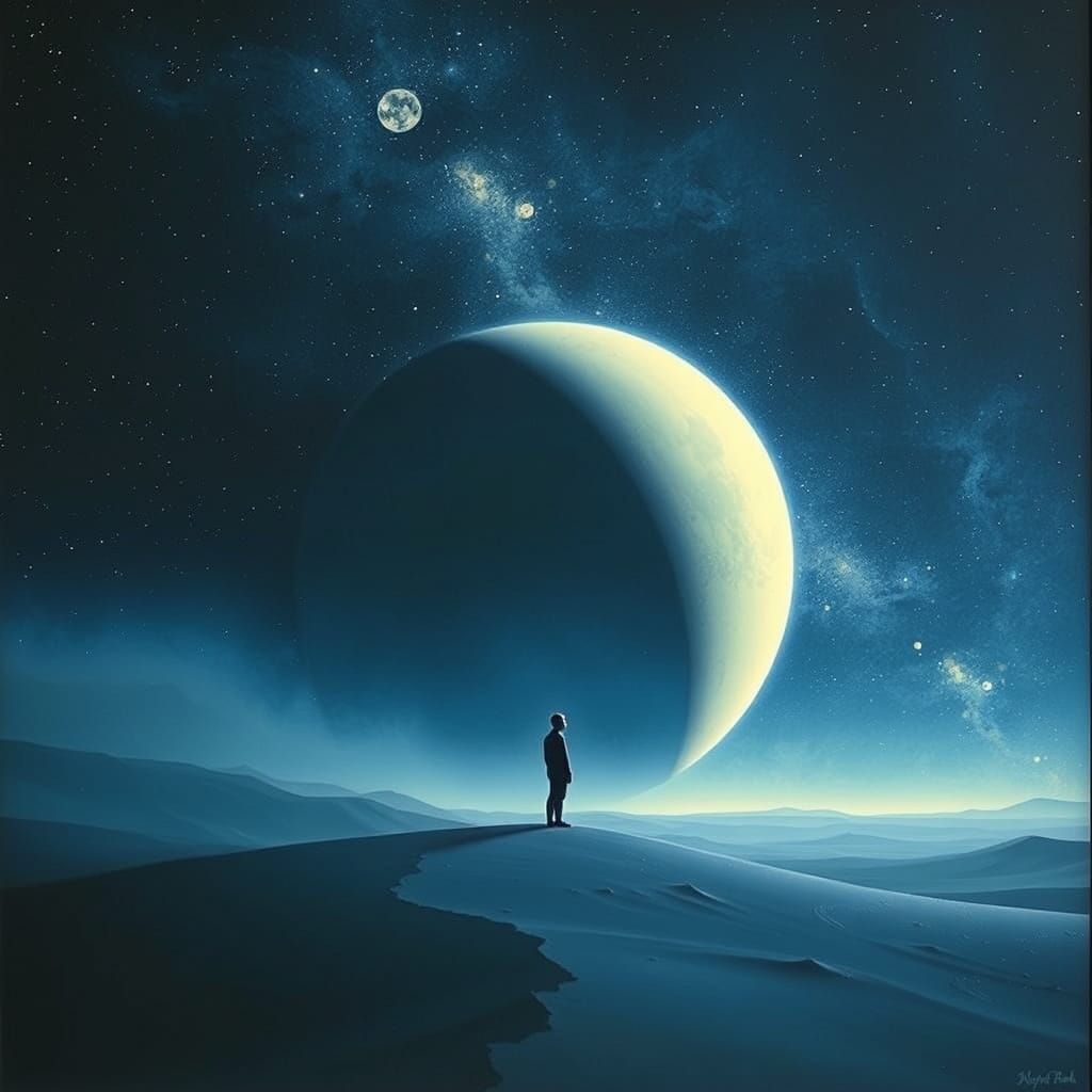 A Lonely Figure in the Starry Void