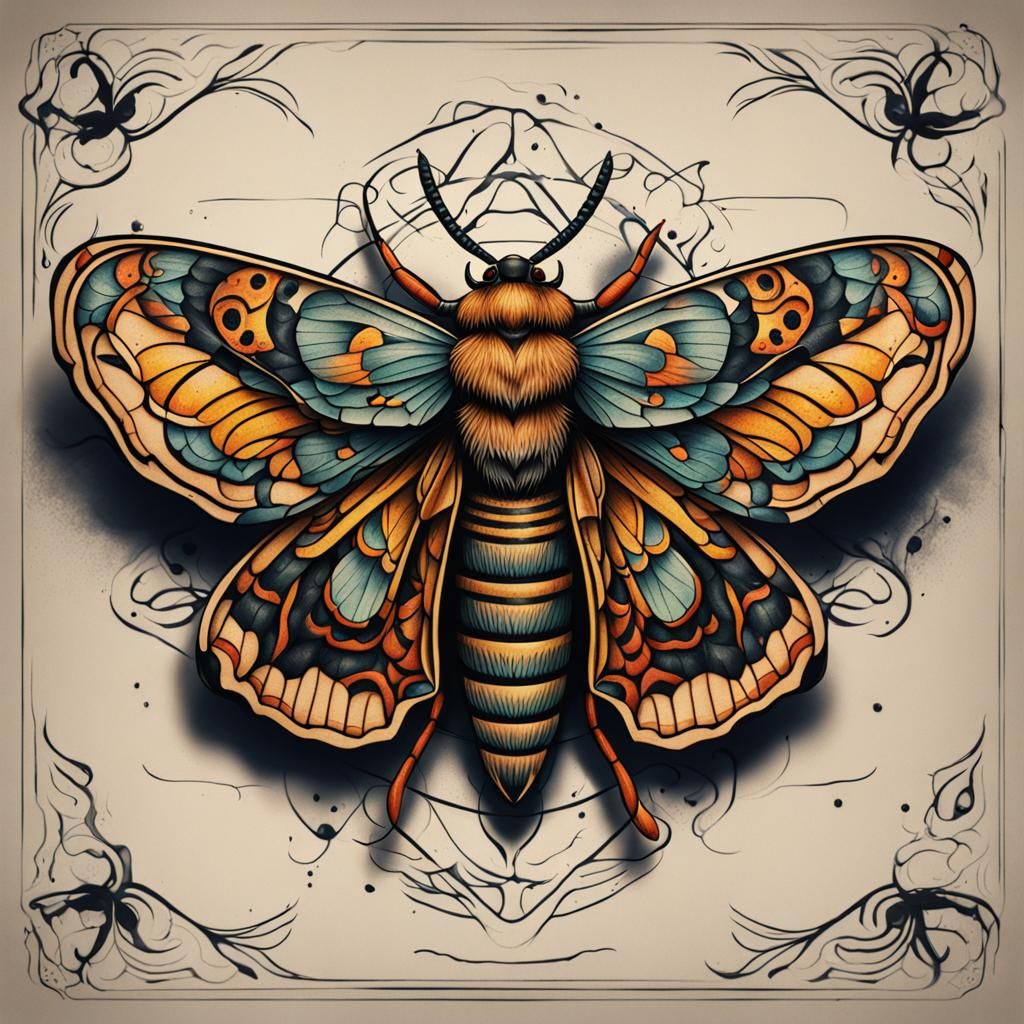 Sailor Jerry's Death Moth Tattoo Art