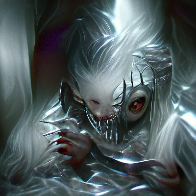 Sinister Silver Figure by Rutkowski