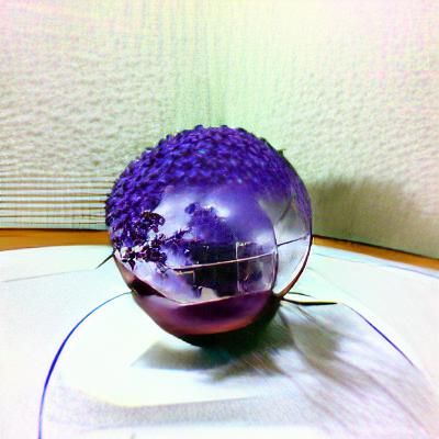 Matte Purple Sphere Digital Art