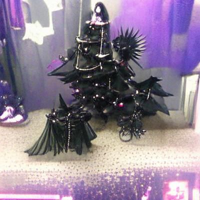 Gothic Christmas Tree with Dark Aesthetic
