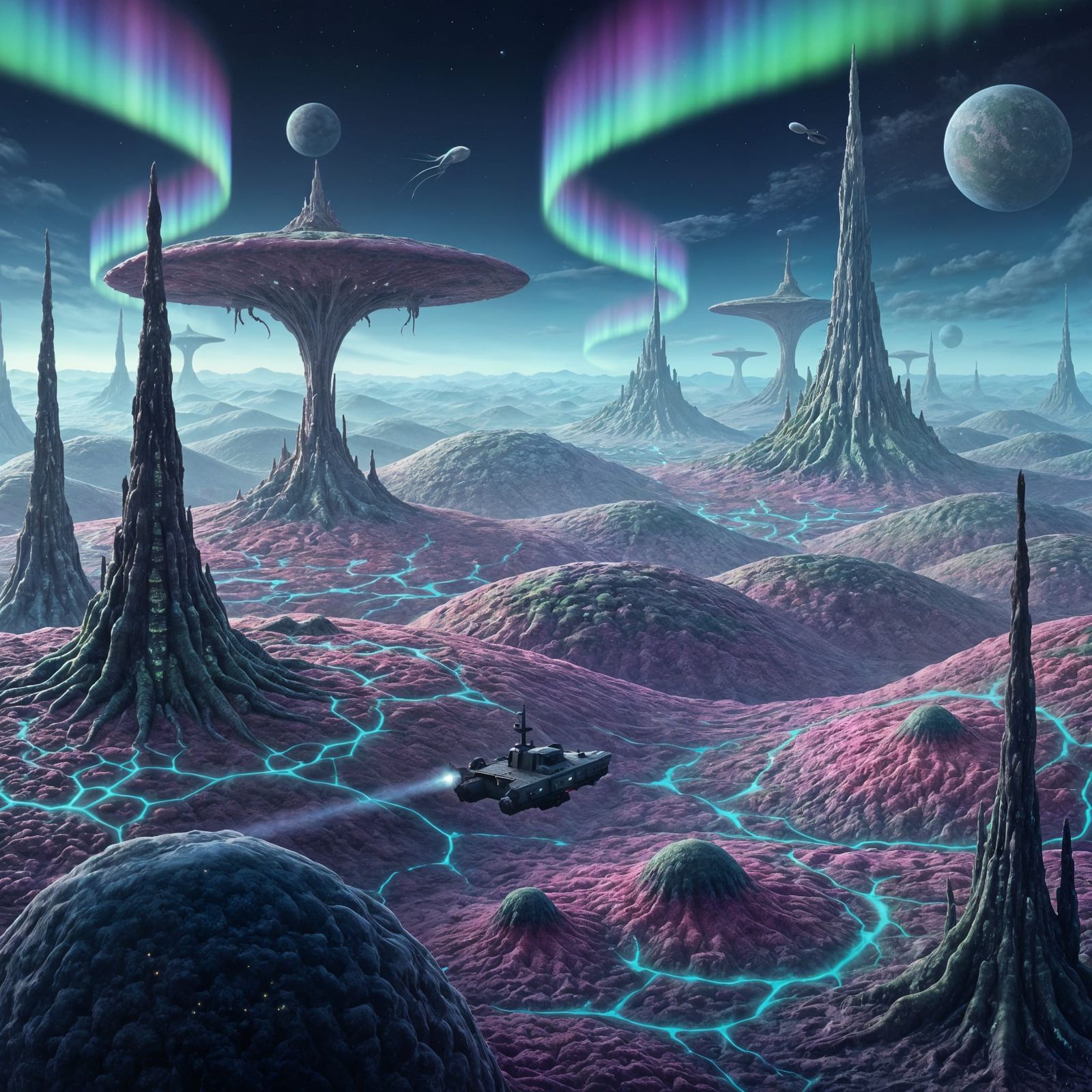 Alien World as Single Organism Illustration