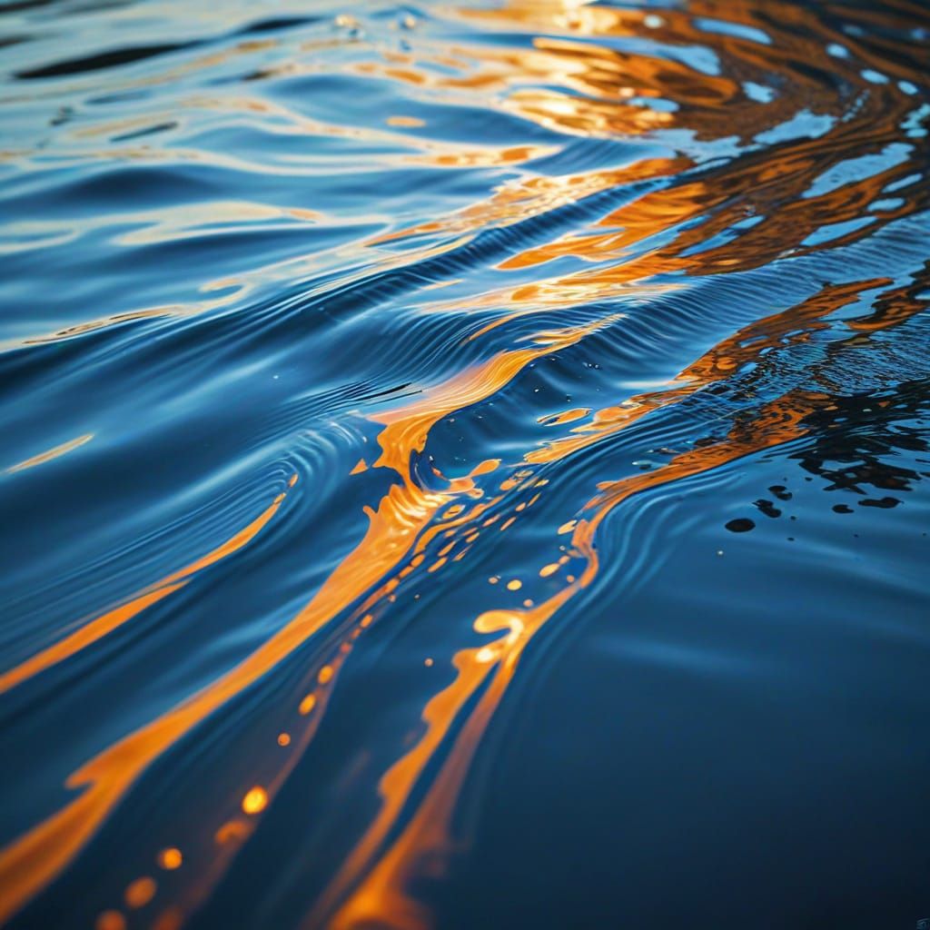 Rippled Water Abstract Impressionistic Photograph