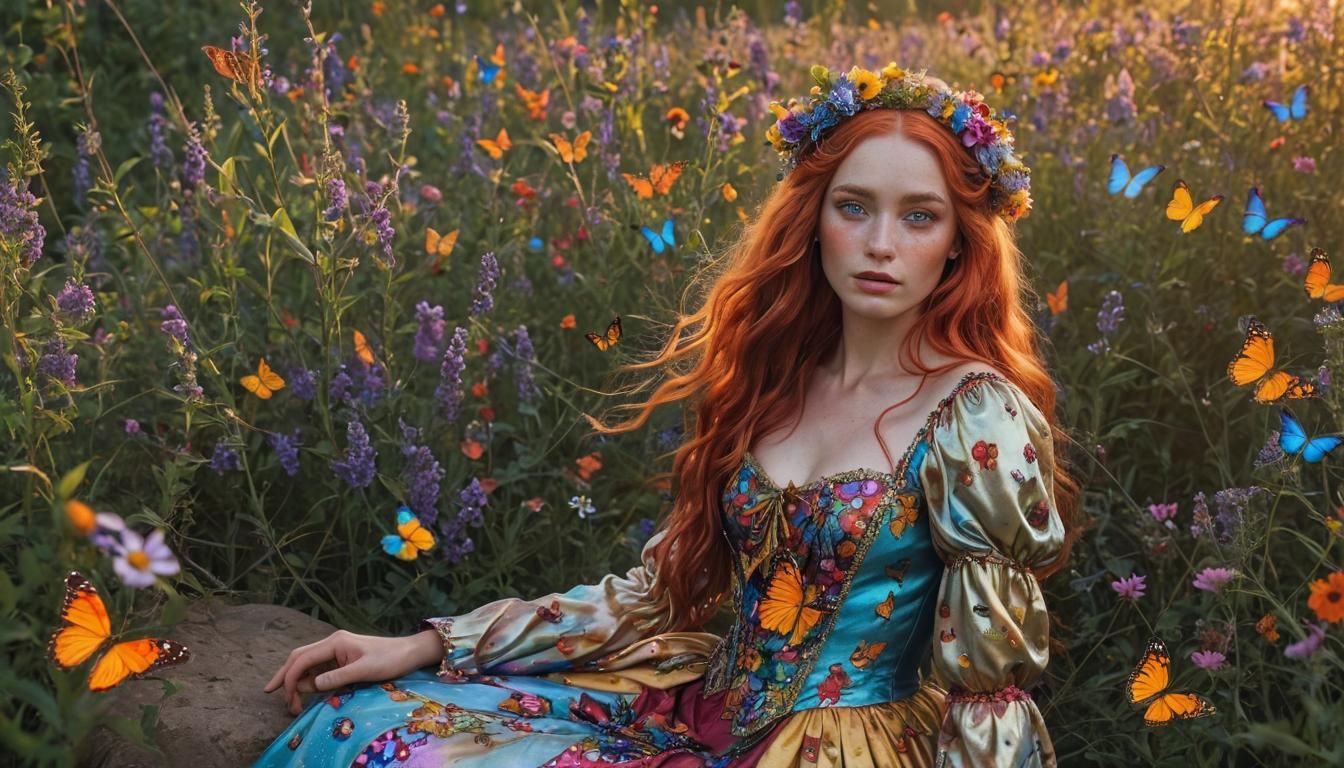 Enchanting Woman in Fantasy Realm: A Hyperreal Masterpiece
