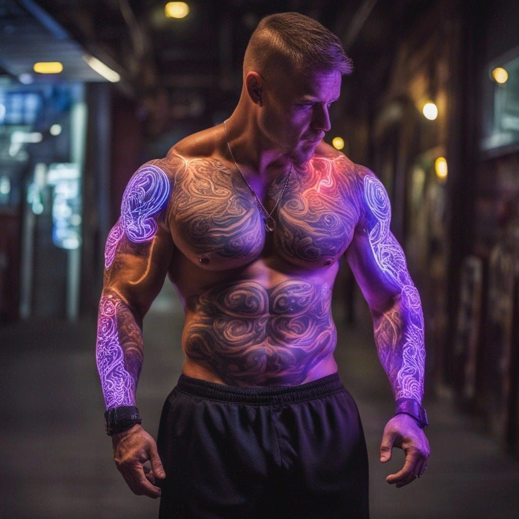 Futuristic LED Tattoos Showcase Vibrant Lights