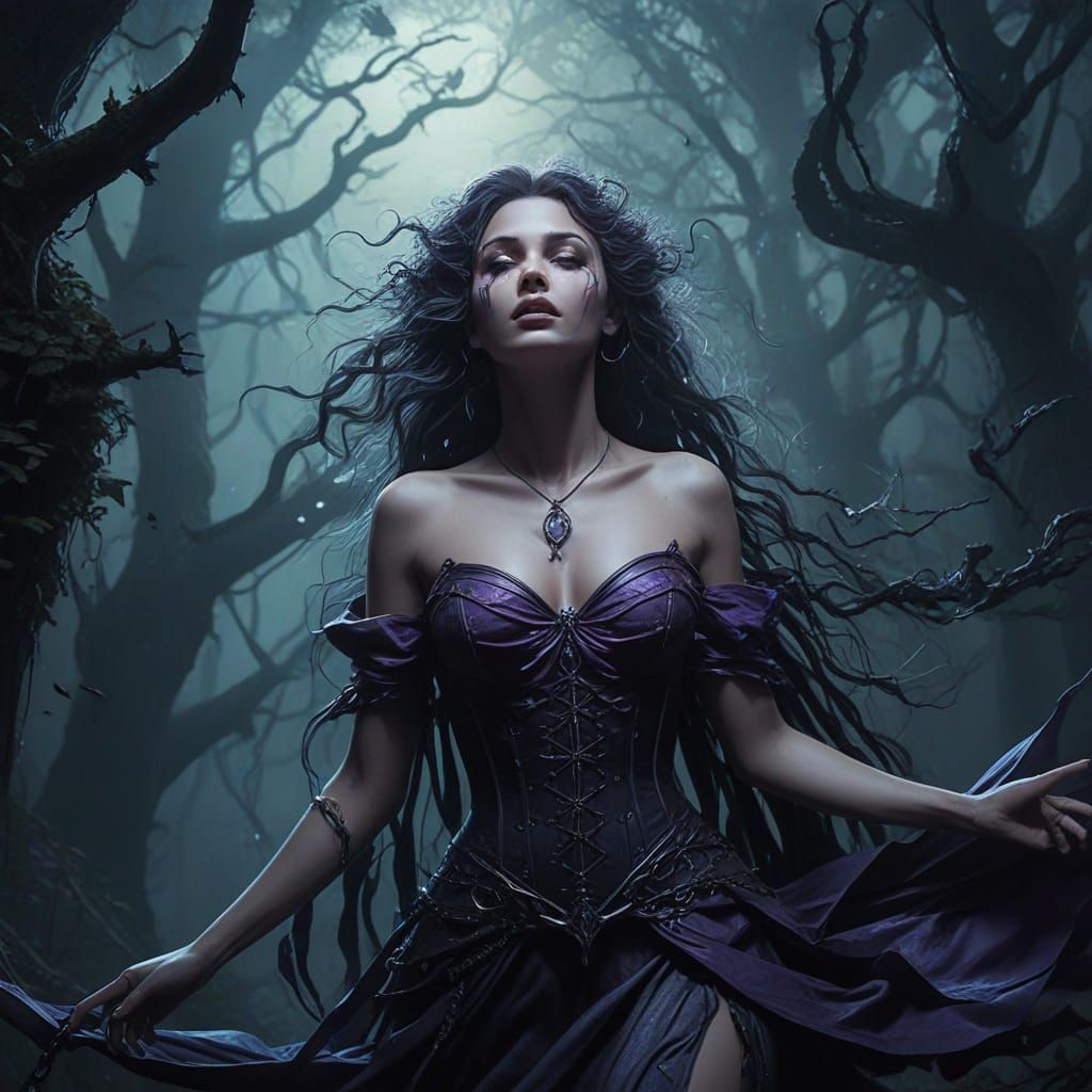 Surreal Liberation Scene in Dark Fantasy Art