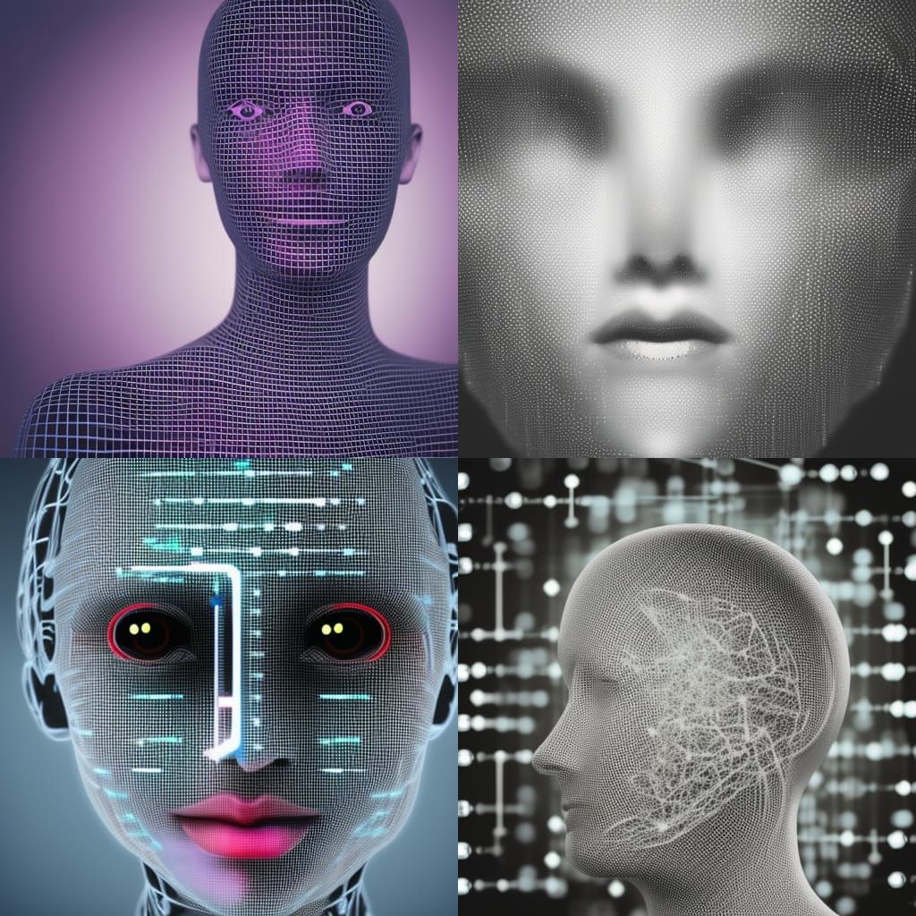 AI Self-Image: Digital Reflection with Bokeh