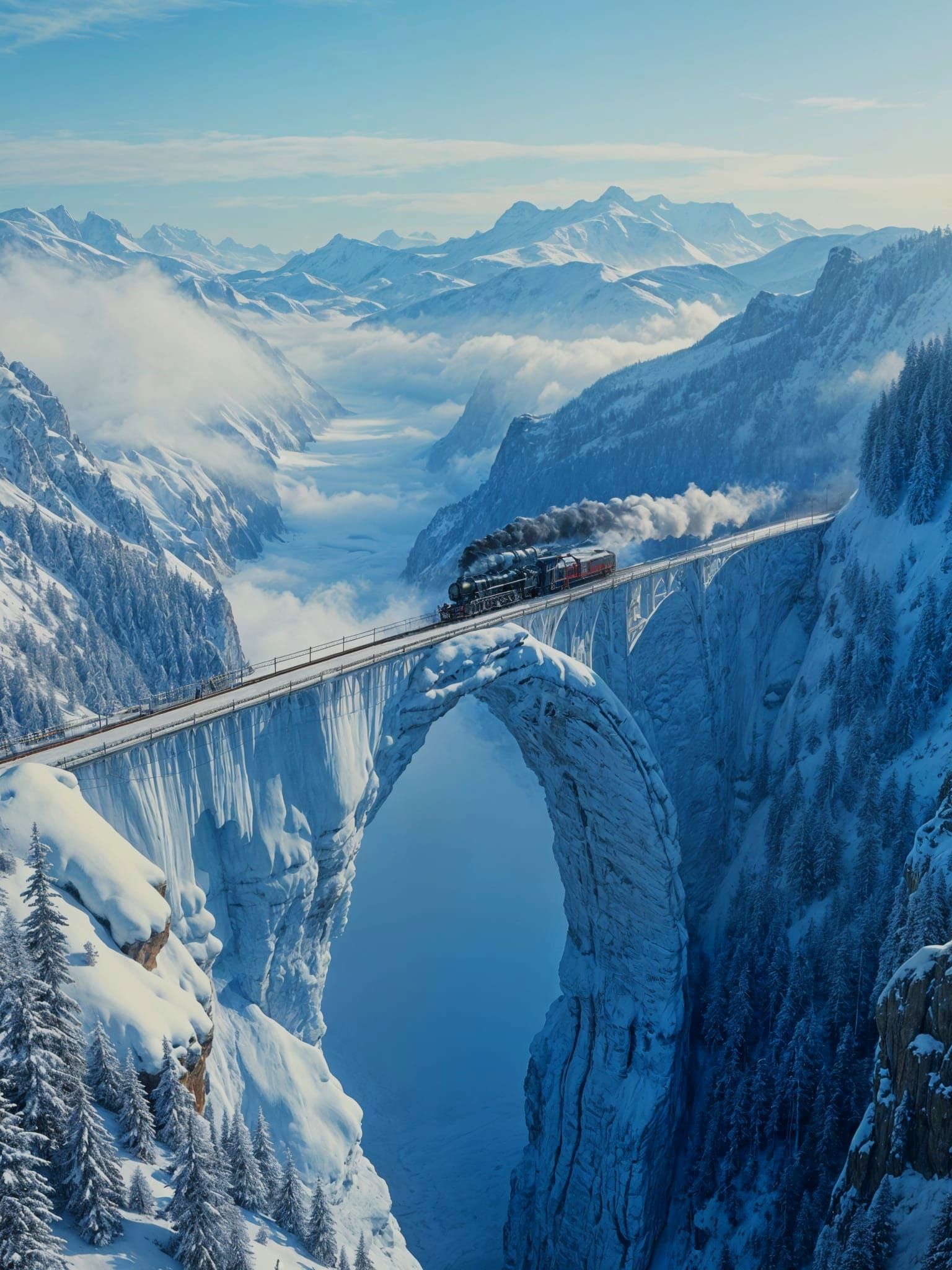 Majestic Ice Bridge Train Journey