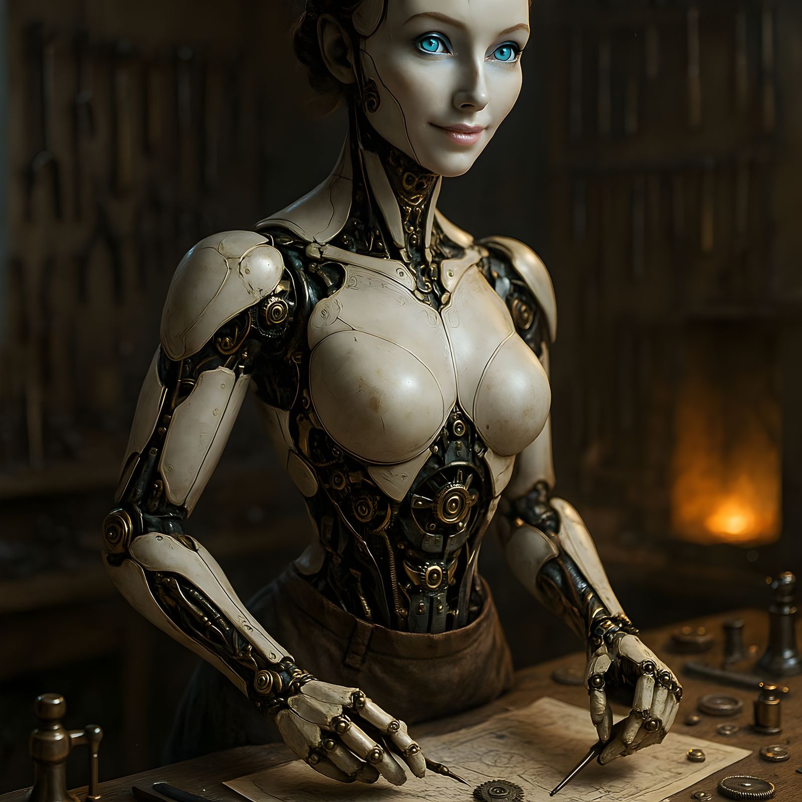 Clockwork Automaton Assistant in Workshop