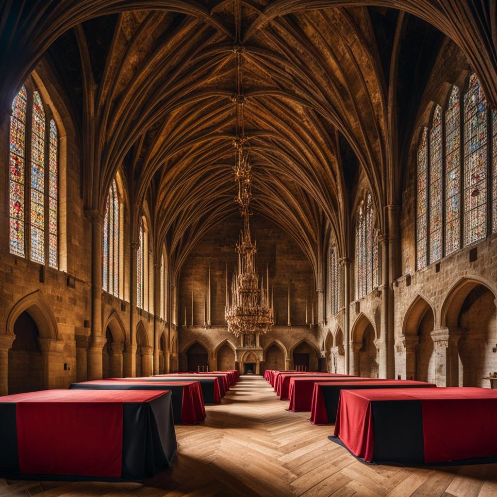 Medieval Castle Throne Room with Knights