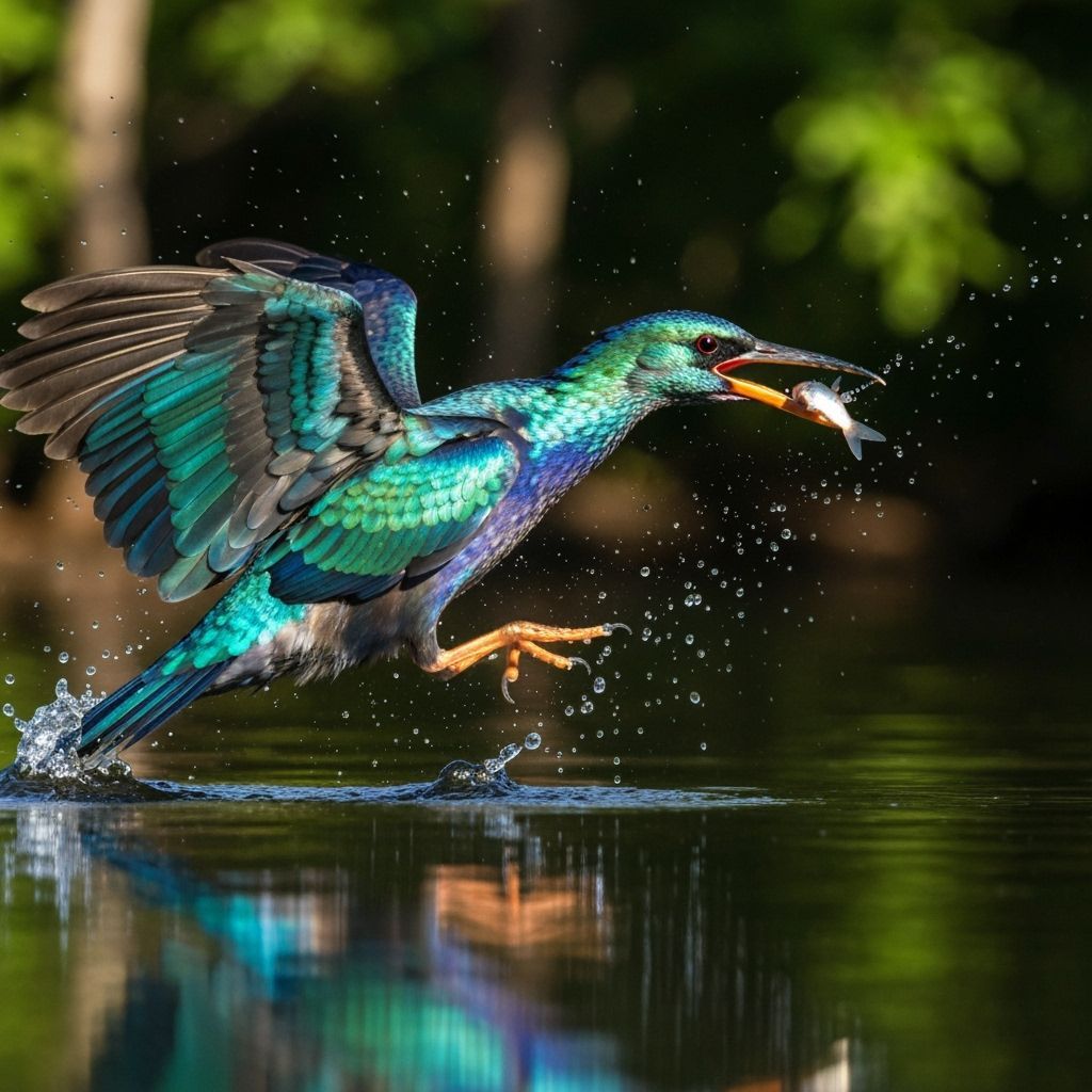 Kingfisher's Dive: Life and Death in Photorealistic Surreali...