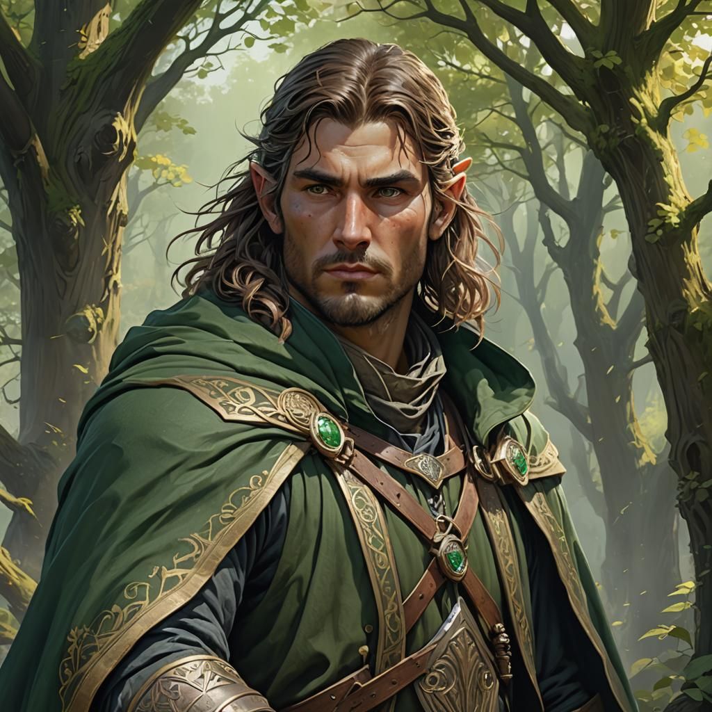 Ranger of Ithilien Portrait in Digital Art Style