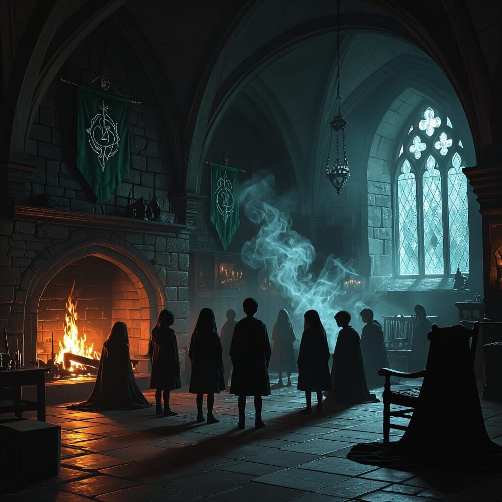 Gothic Common Room: Teen Silhouettes by Firelight