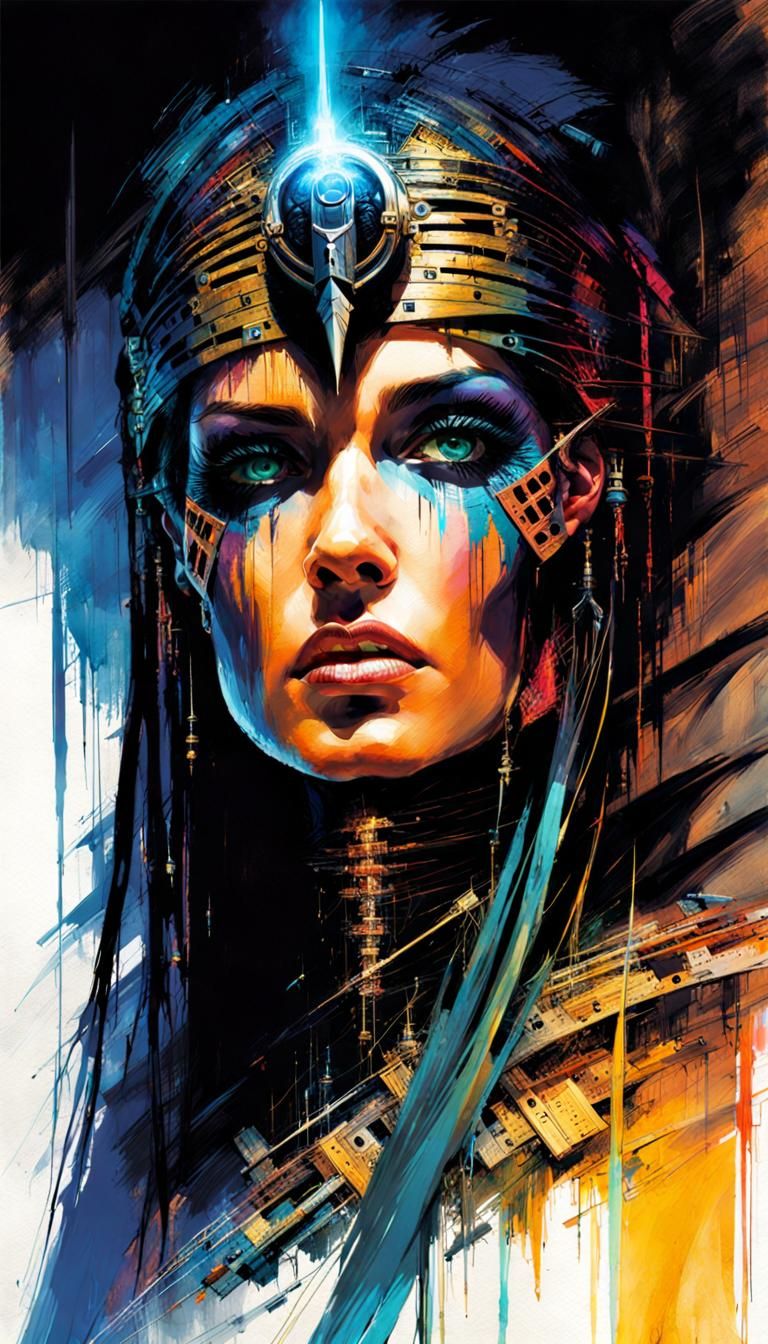 Cyberpunk Horror Mummy Concept Art