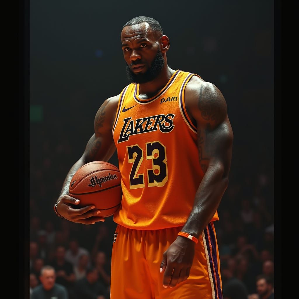 Lebron James Portrait with Cinematic Lighting