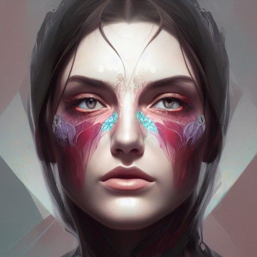 Rose Woman Portrait in Hyperdetailed Style