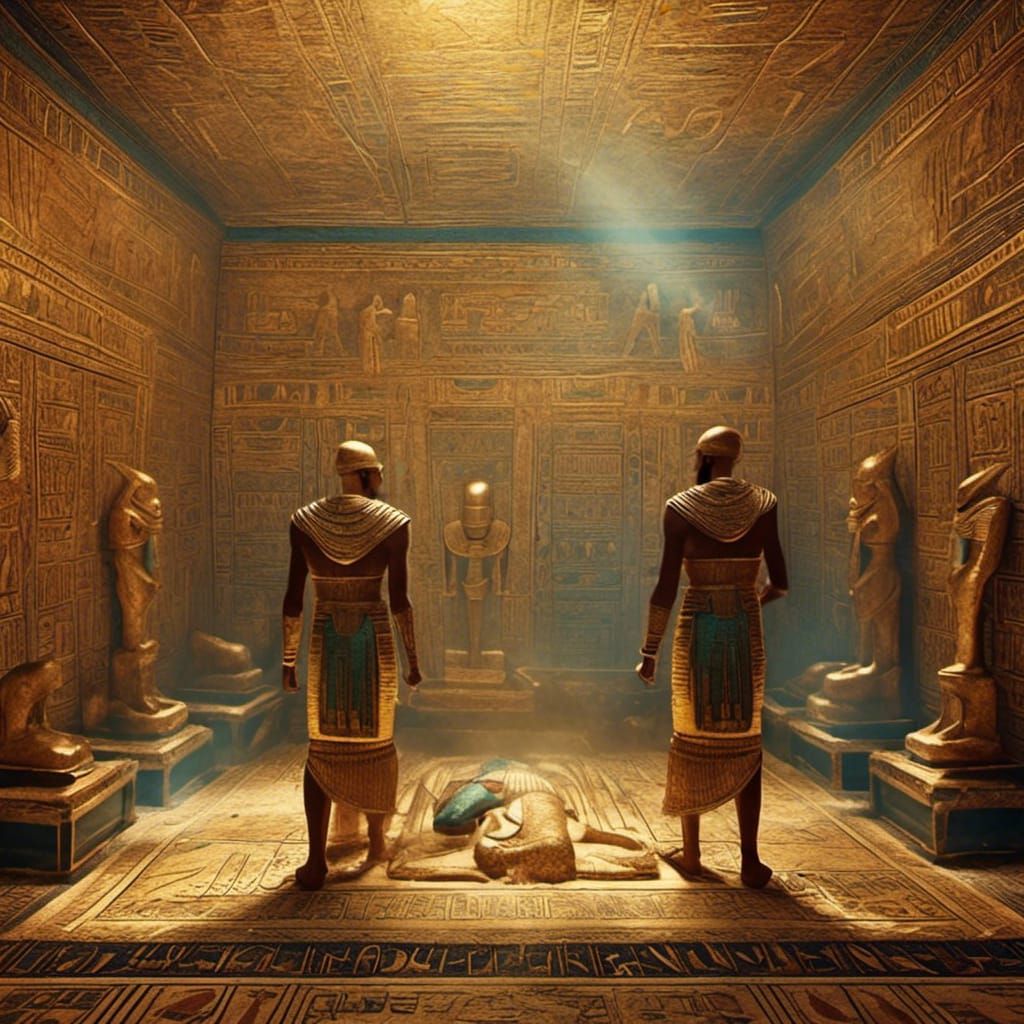 Discovery of Tutankhamun's Tomb: Ancient Egyptian Painting