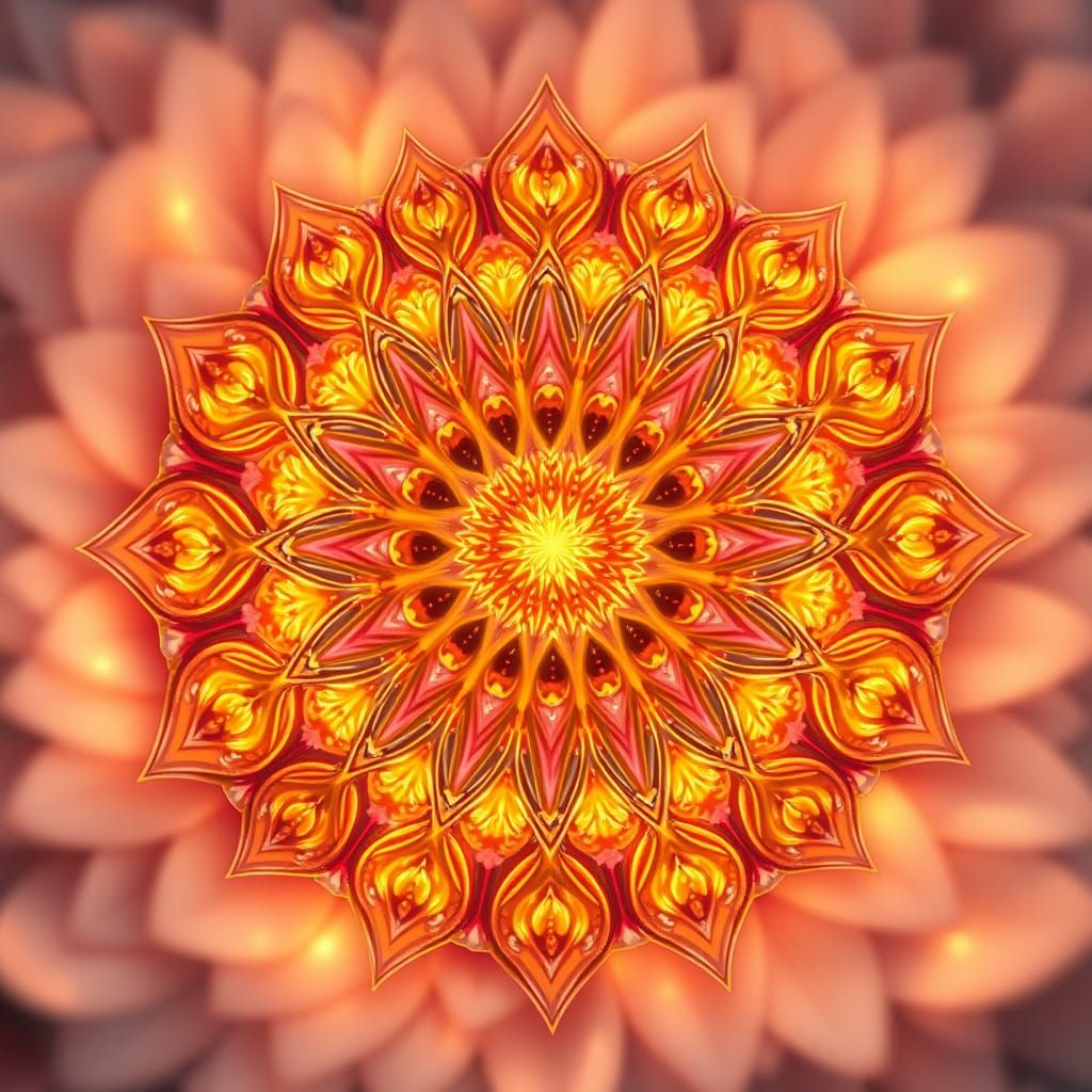 Surreal Mandala Shines with Kaleidoscopic Colors and Hypnoti...