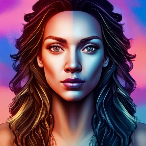 Hyperrealistic Portrait of a Beautiful Young Woman