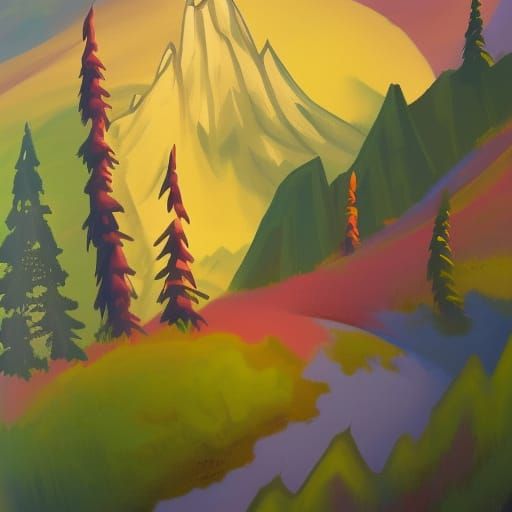 AI Generated Mountain Landscape