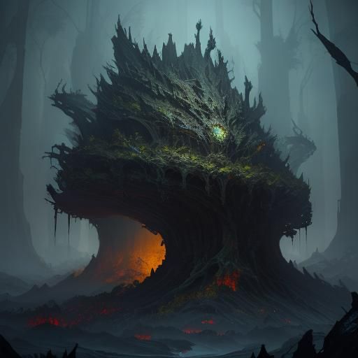 Decaying Fruit: Dark Fantasy Concept Art