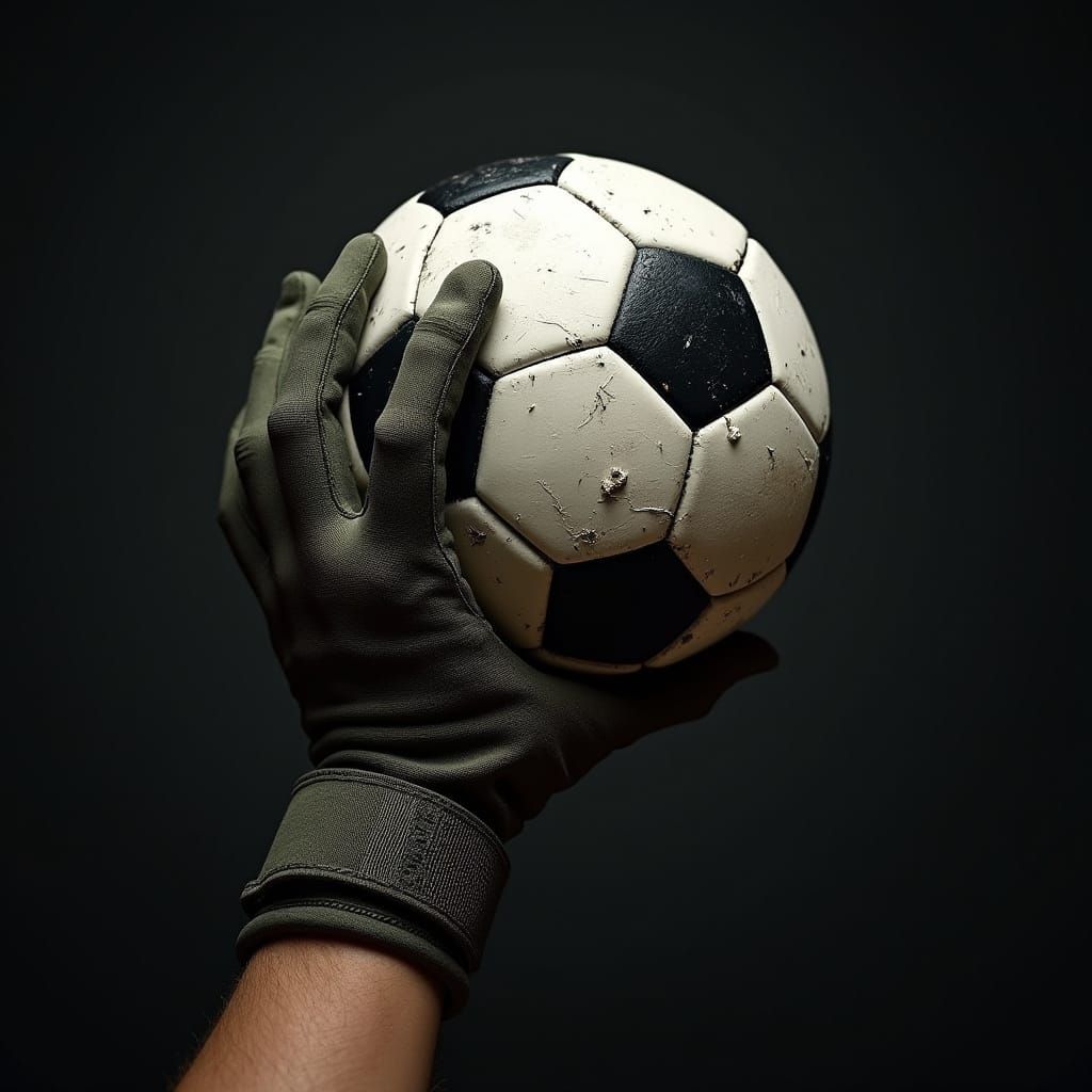 Gritty Realism of a Crushed Soccer Ball