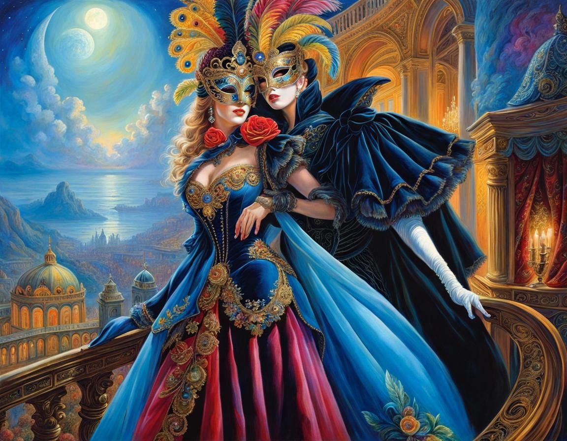 Night at the opera,balcony overlook