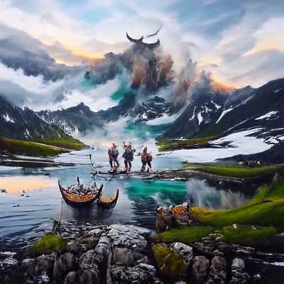 Alien Worldscape Generated by AI