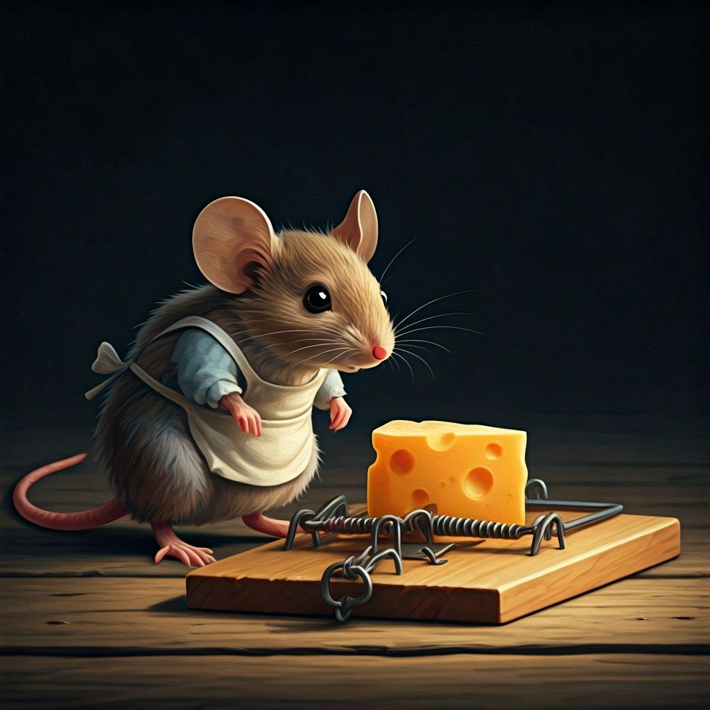 Mouse and Mousetrap: Oil Painting in Gurney Style