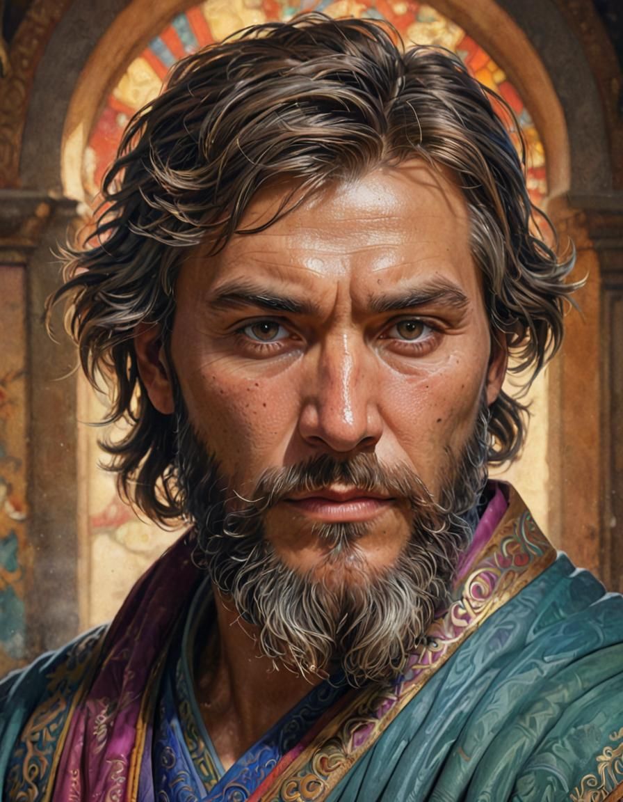 Marco Polo Portrait in Renaissance Style