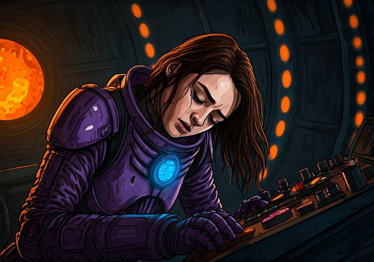 Cyberpunk Ashildr in Despair