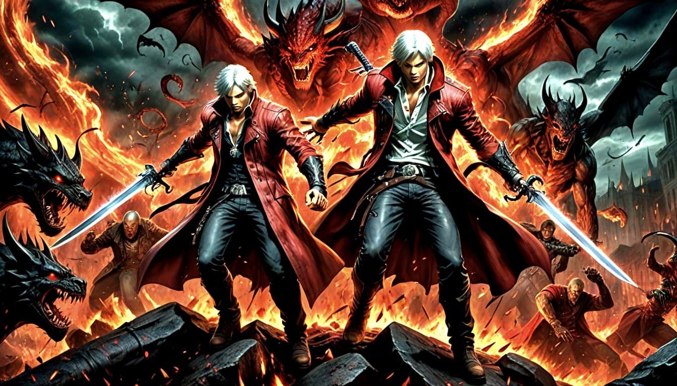 Dante Battles Demons in Hellish Epic