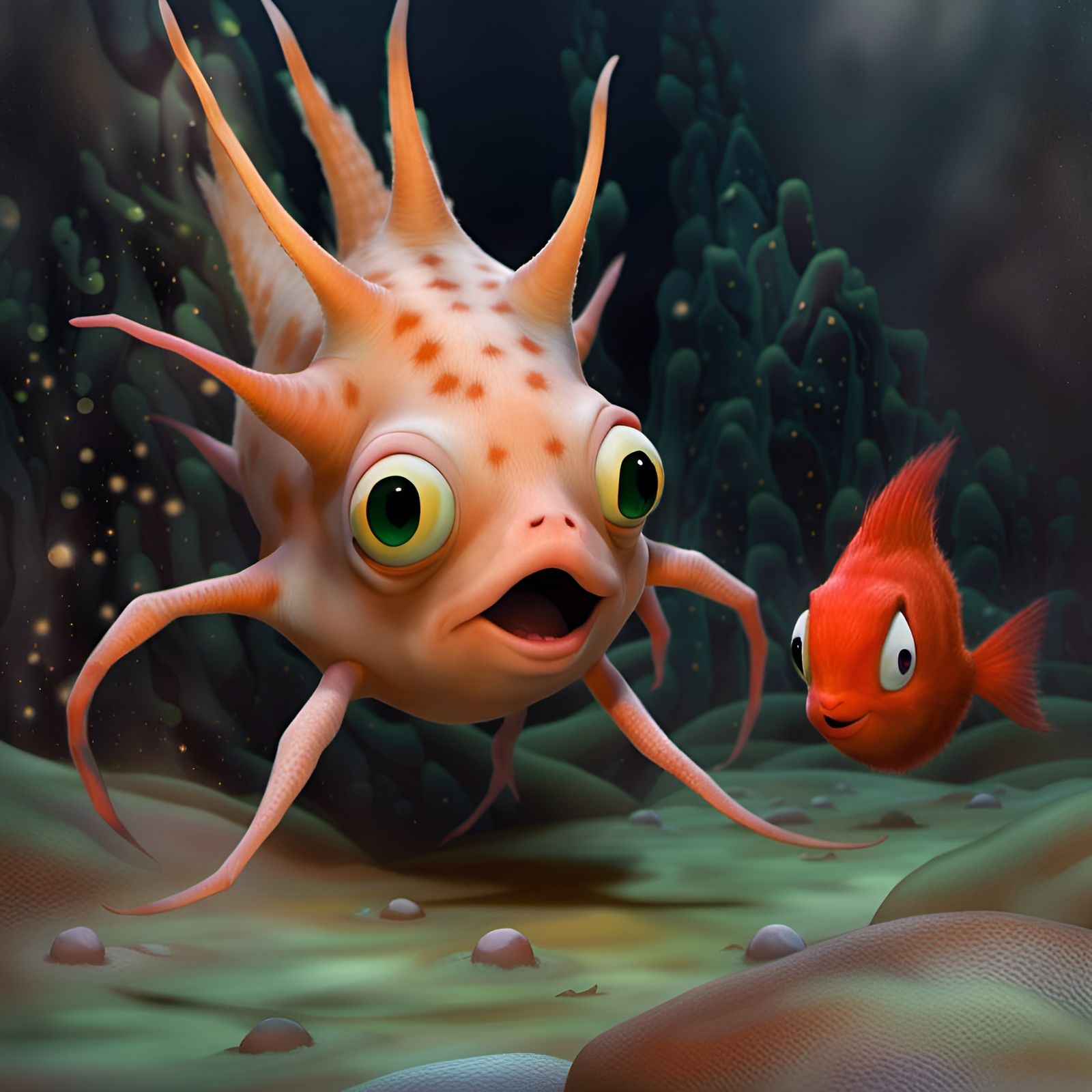 Detailed Maximalist Painting with Japanese Elements