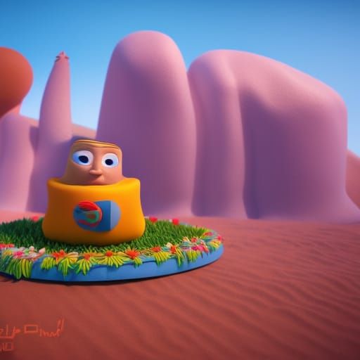 Cake Island Concept Art in 3D