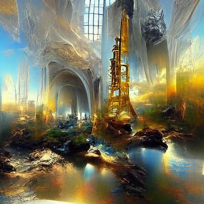 Low Poly Orchestra in Art Nouveau Style