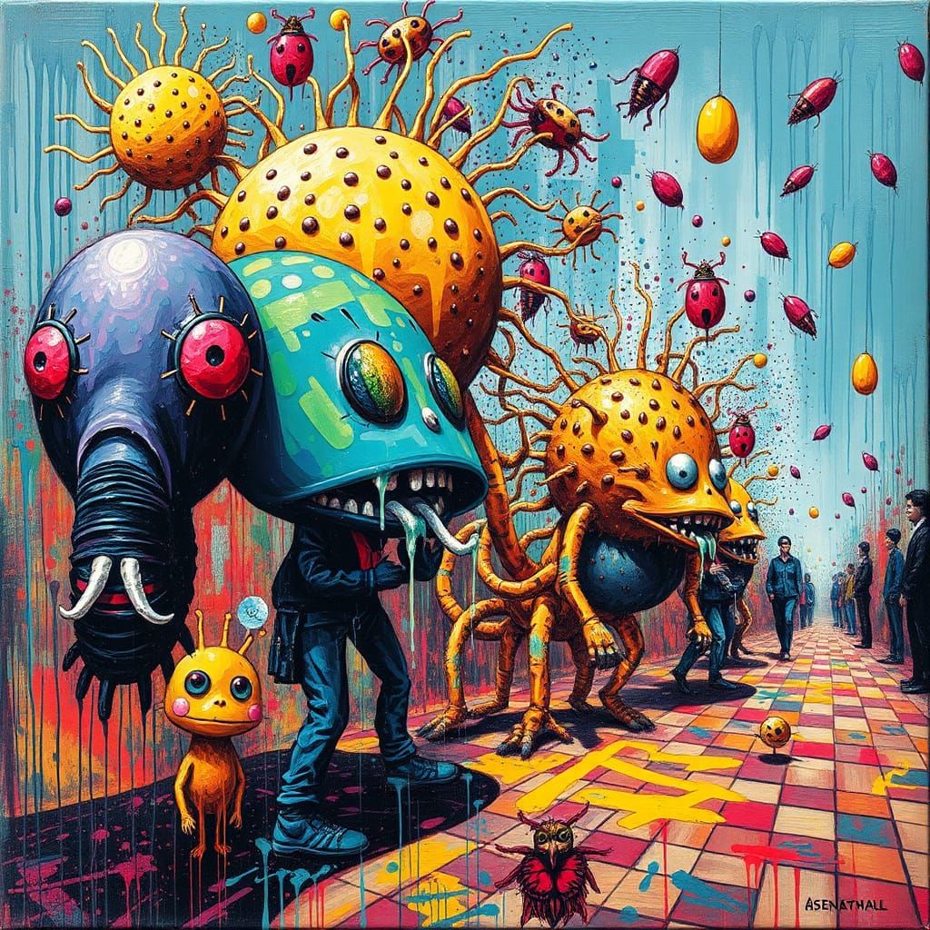 Allergen March: Surreal Whimsical Graffiti Art