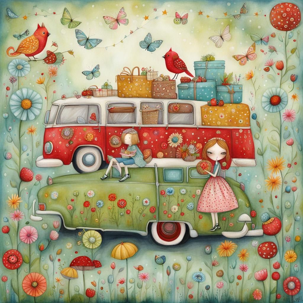 Enchanted Forest Illustration in Fairy Tale Style