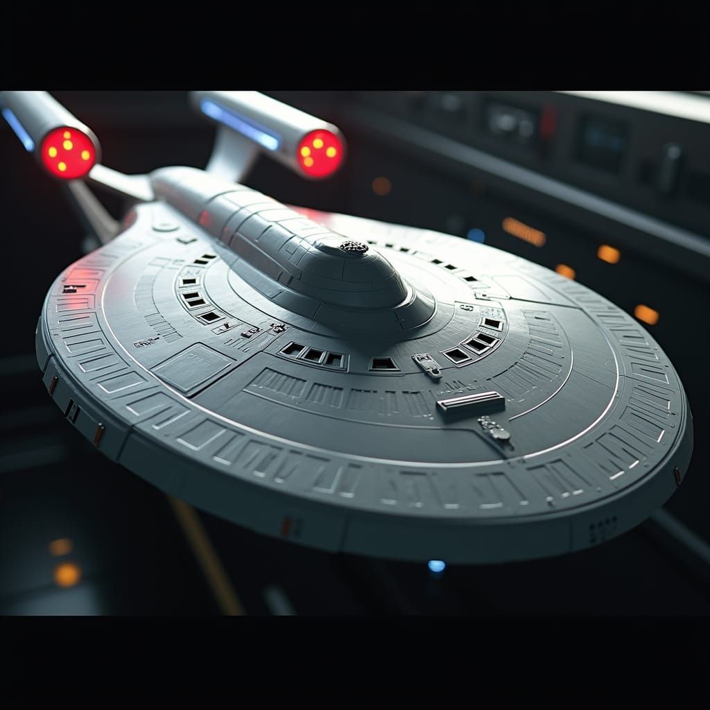 Ultra realistic and ultra detailed picture of the star trek ...