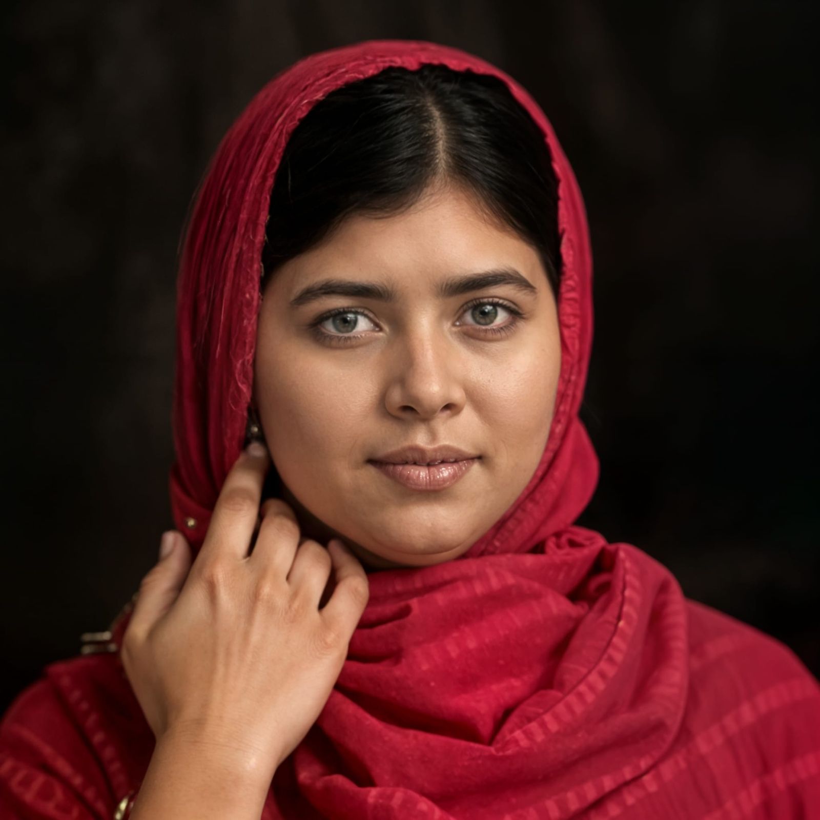 Ethereal Female Figure Against a Serene Landscape