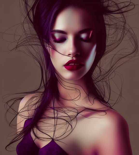 Ethereal Model with Healing Powers: Digital Illustration