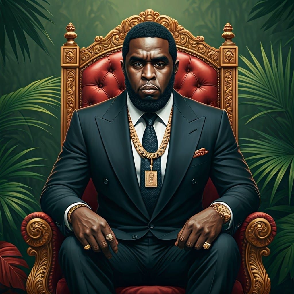 Majestic Gorilla King in Opulent Jungle Environment